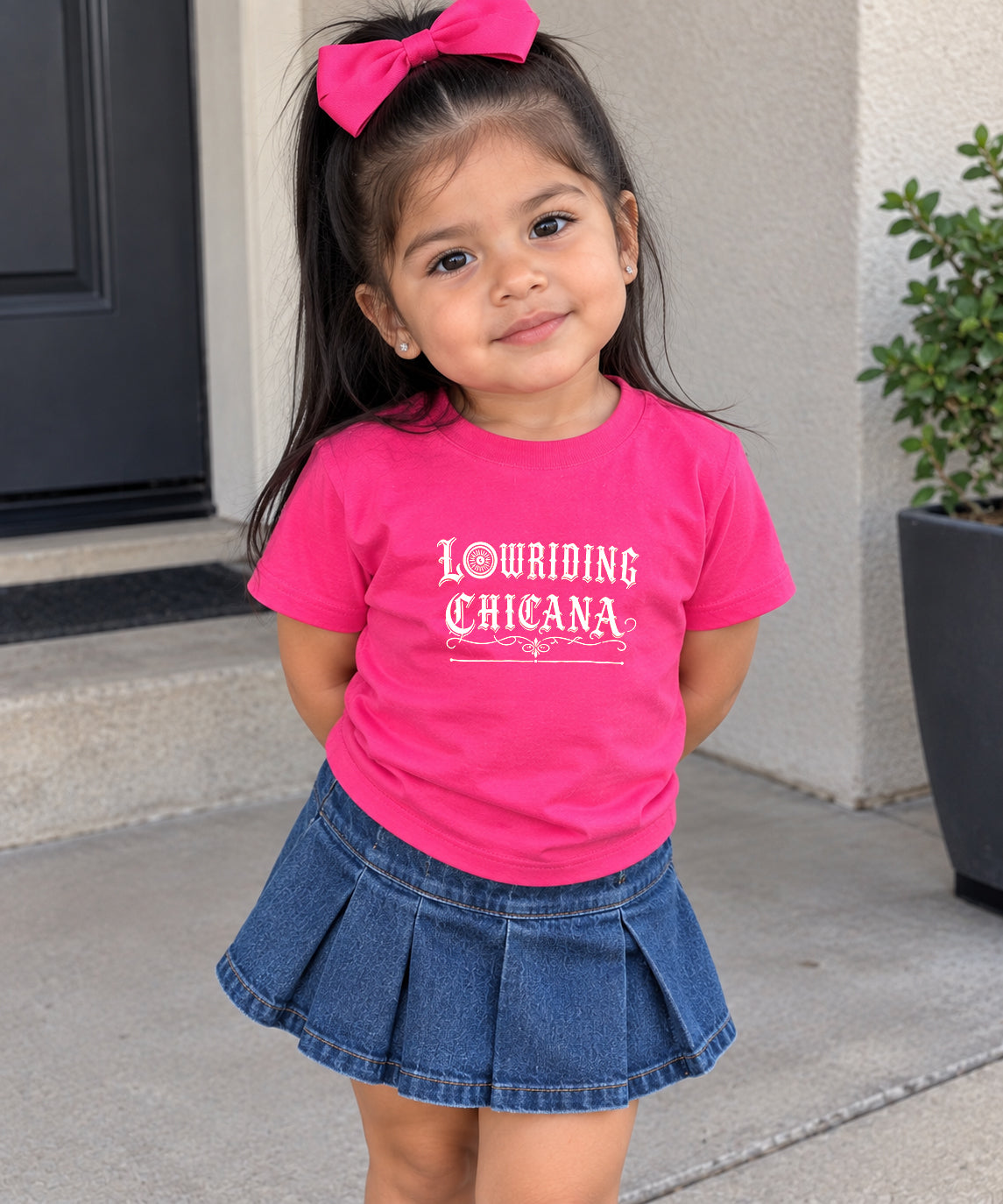 Kids Lowriding Chicana Rim Tee