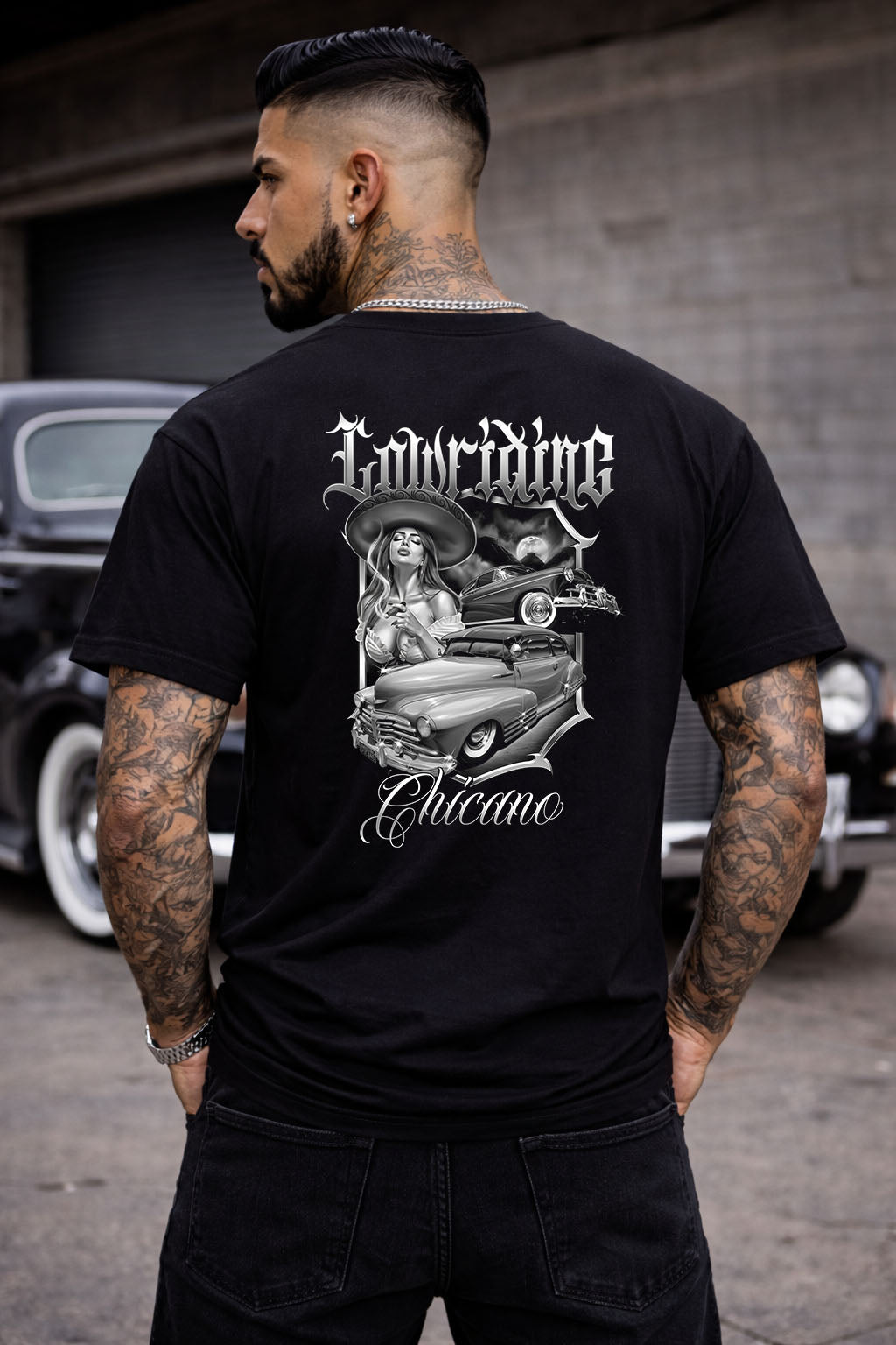 Lowriding Chicano Charra Lowrider Tee