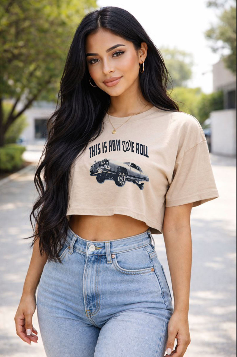This Is How We Roll Caddy Crop Tee